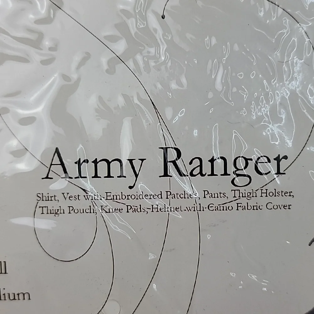 ARMY RANGER Digital Green Camo Unisex Halloween Dress Up Play Military Costume L